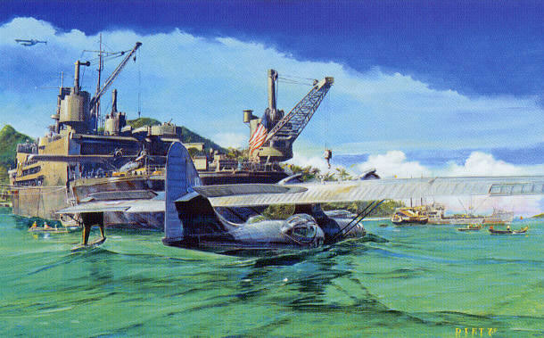 "Safe Harbor" -  James Dietz - Consolidated PBY Catalina World War II Art